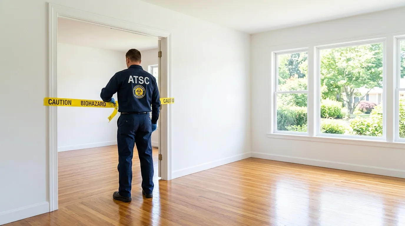 Certified biohazard cleanup crew performing Decomposition Cleanup in Manassas Park